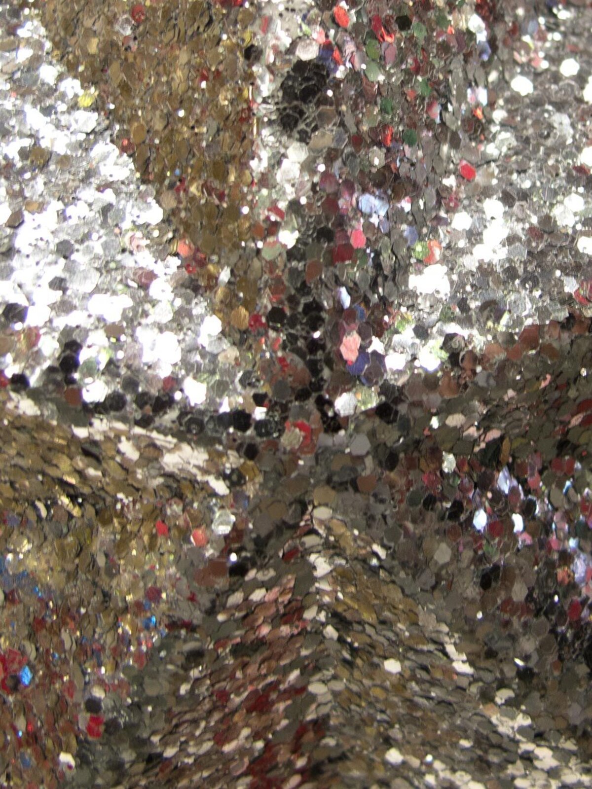  Silver Glittered 3D Star Decorations - 18cm