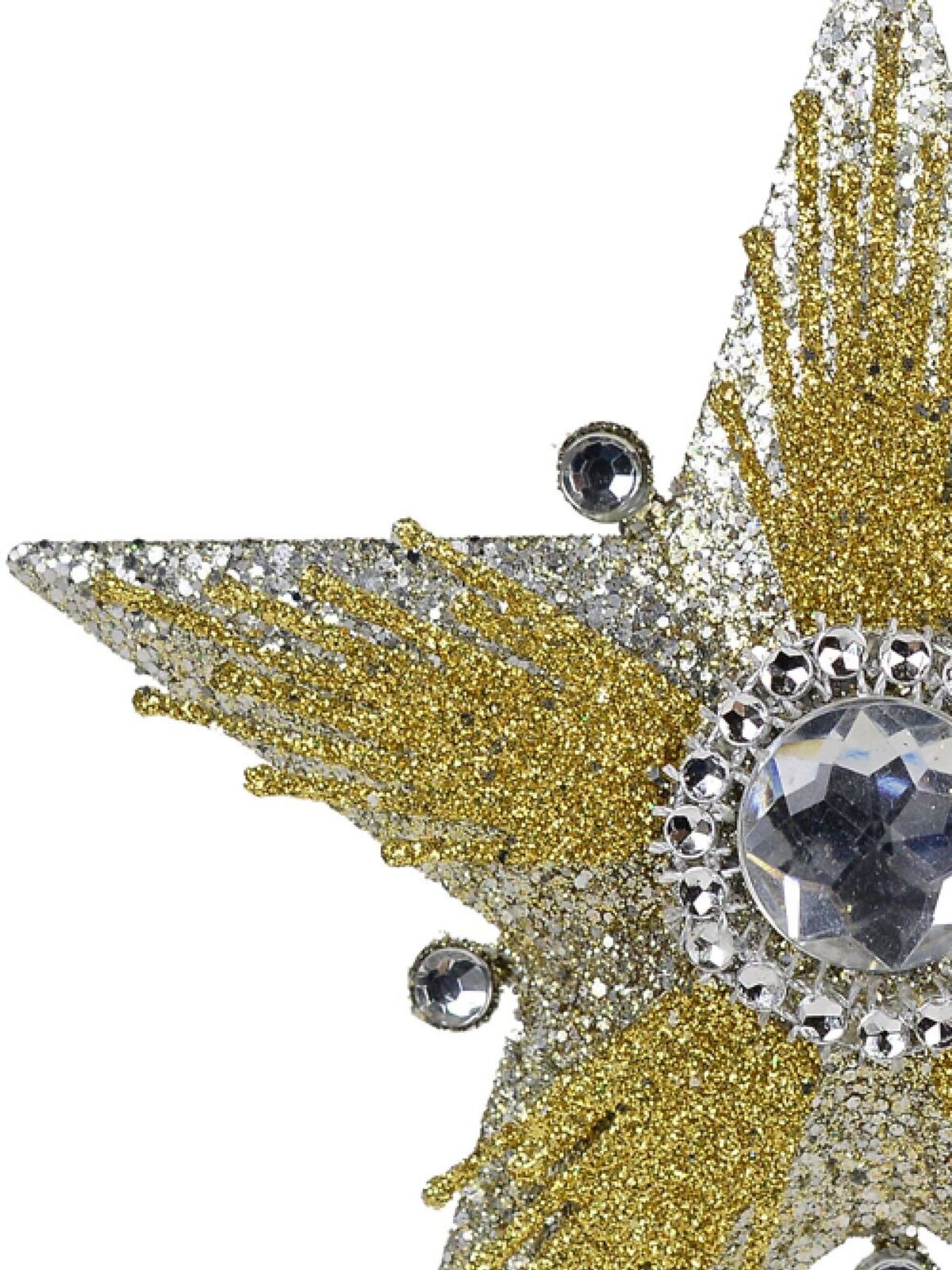 Silver Star With Embellishments Christmas Tree Hanging Decoration - 13cm — image 3