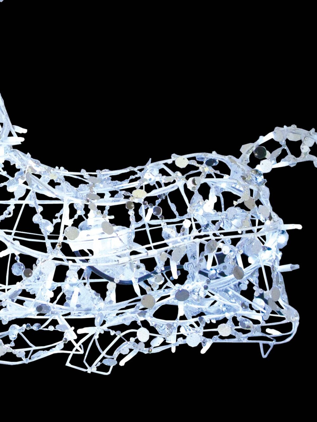 Sitting LED Reindeer With Reflective Sequins Light Display - 1m — image 4