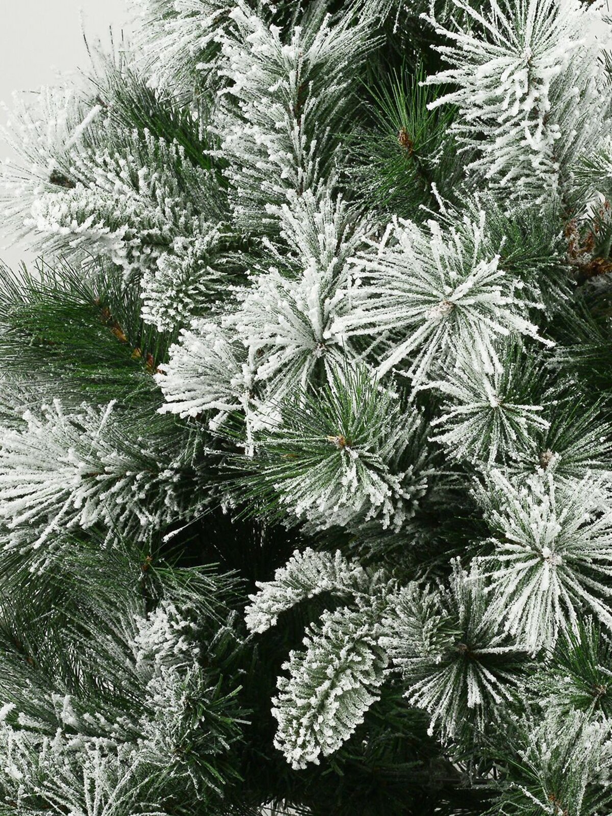Snow Dusted Hinged Pine Christmas Tree With 946 Tips - 2.1m