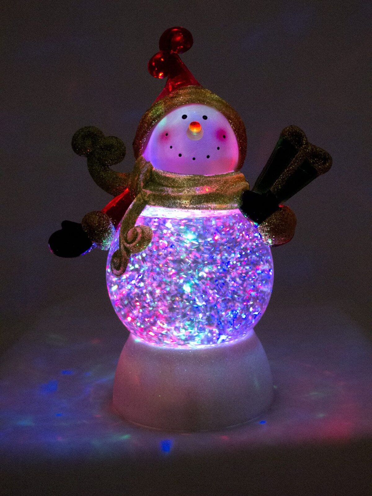 Snowman Illuminated Snow Globe Ornament - 22cm — image 3