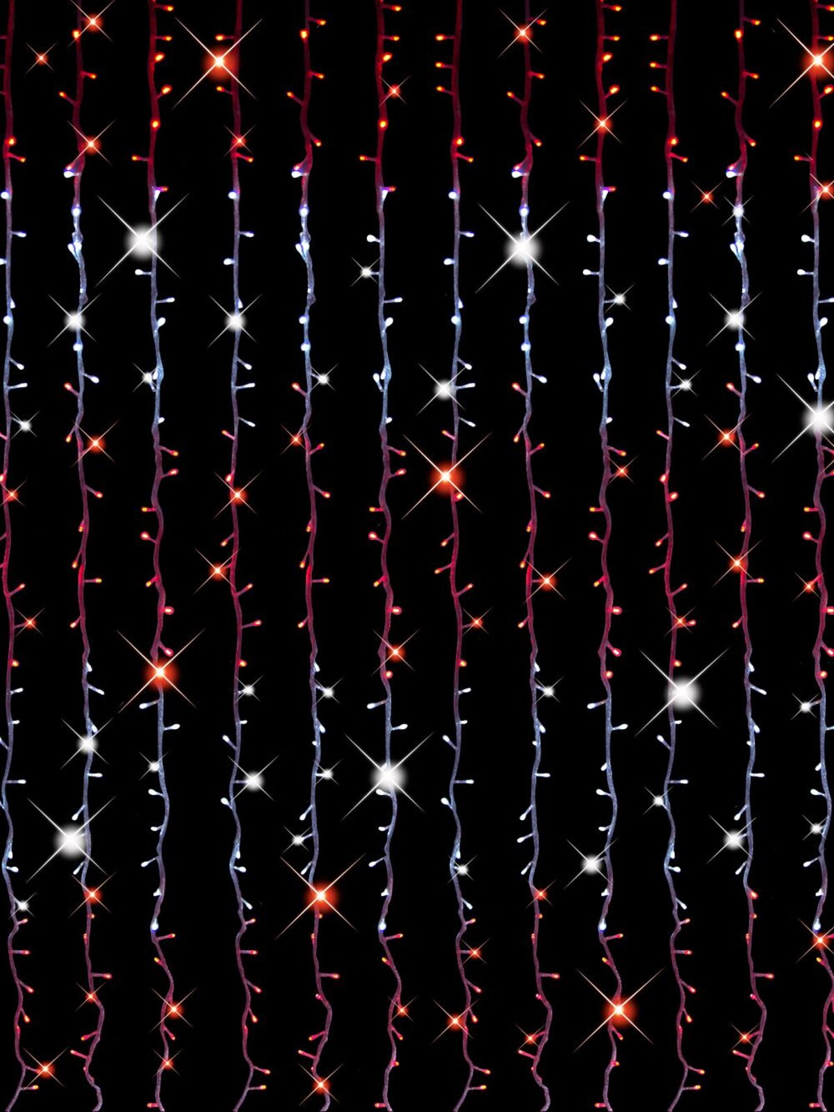 Synchronised Red & White LED Curtain Light Display - 3.2m — image 3