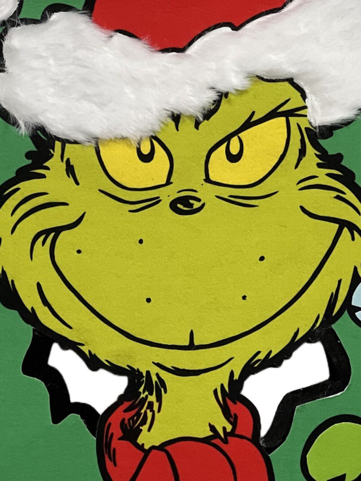 The Grinch With Decorated Christmas Wreath Whimsy Wall Decoration - 23cm — image 2