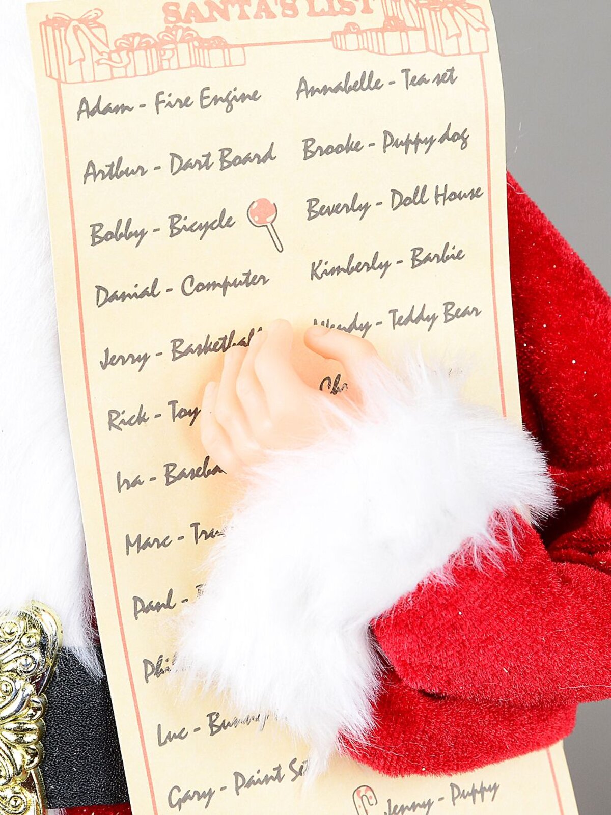 Traditional Father Christmas With Gift Sack & List Decorative Ornament - 46cm — image 8
