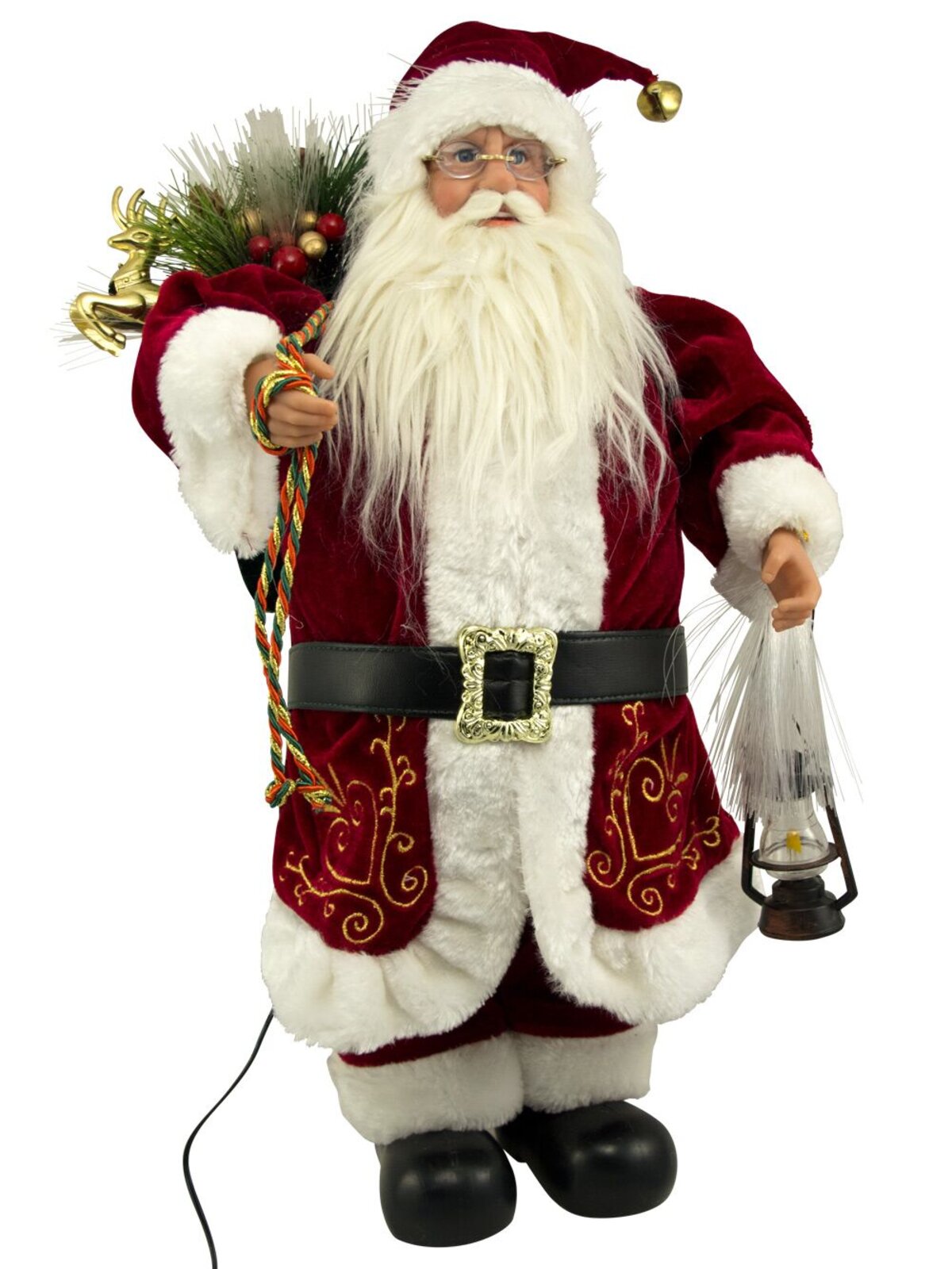 Traditional Santa With Lantern & Sack Fibre Optic Animation - 46cm — image 2