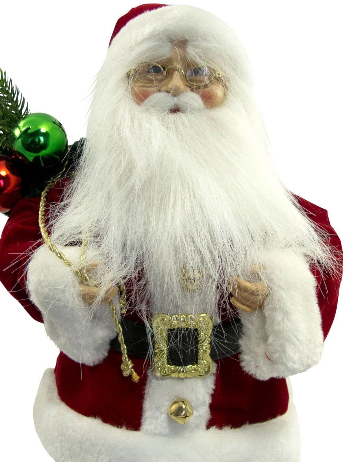 Traditional Suit Standing Decorative Santa With Sack - 46cm — image 5
