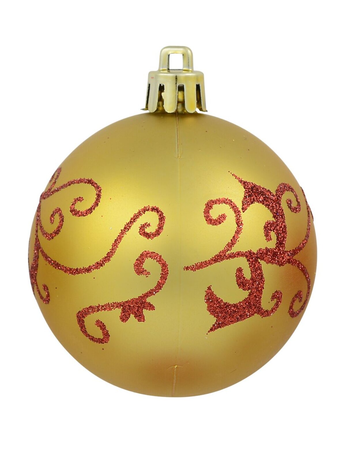 Various Red & Gold Baubles With Plain & Glittered Patterns - 9 x 60mm — image 4