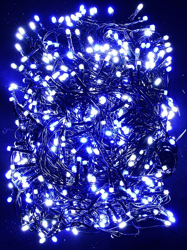1000 Blue & Cool White LED String Fairy Lights 8 Function With Timer | 50m — image 3