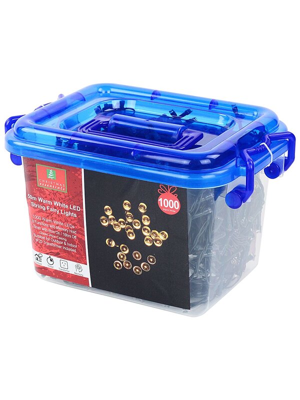 1000 Warm White LED String Fairy Lights 8 Function With Timer | 50m — image 6