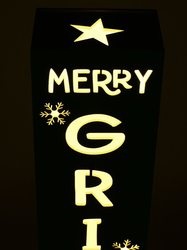 1.1m Green Merry Grinchmas Signpost With Warm White LED Light Display — image 6