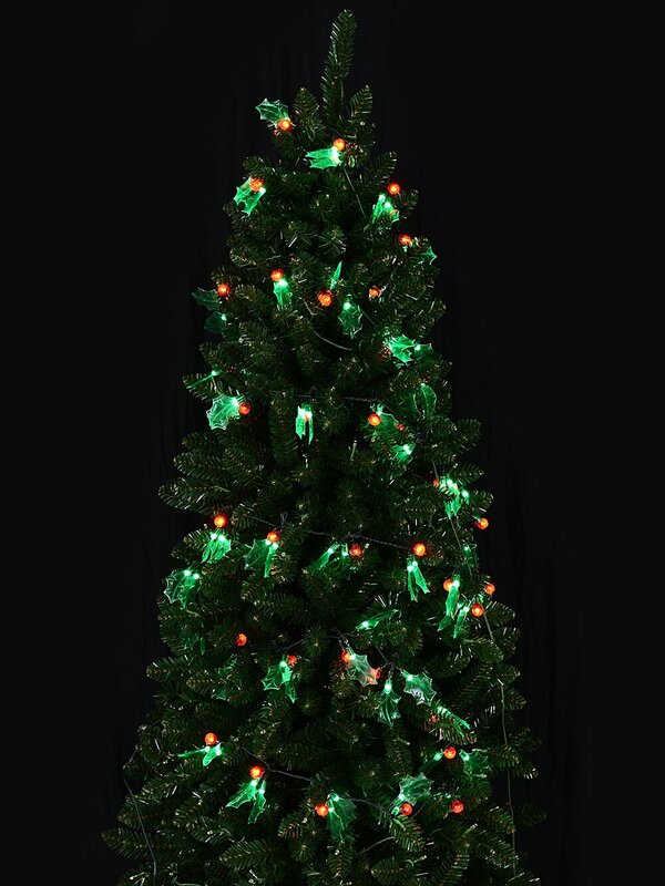 120 Green & Red LED With Holly Leaf & Berries 8 Function | 2.9m — image 5