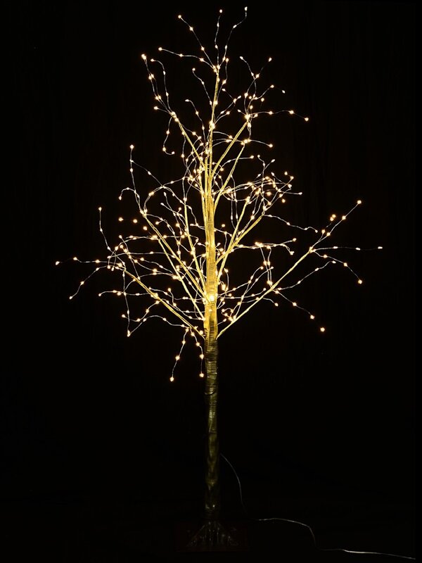 1.2m Warm White LED Gold Branch Outdoor Birch Tree — image 3
