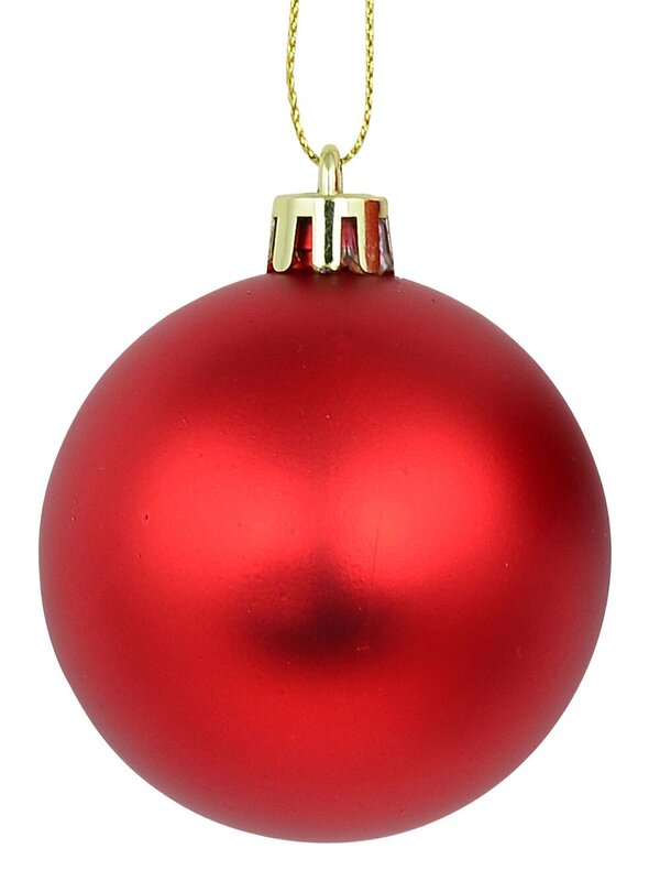 12x Timeless Red Essential Mixed Finish Baubles | 60mm — image 4