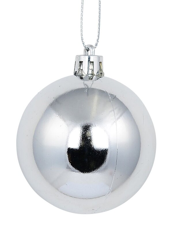 12x Timeless Red & Silver Essential Mixed Finish Baubles | 60mm — image 4