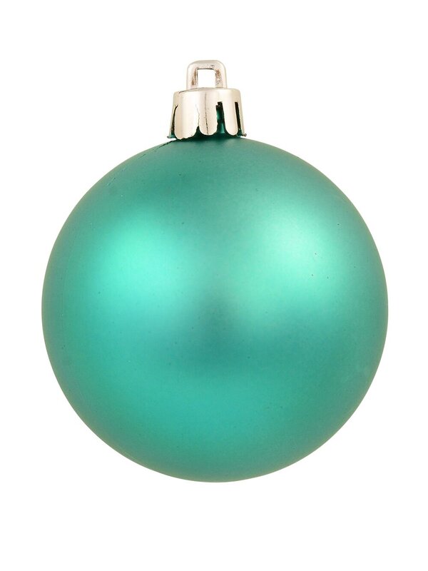 12x Timeless Turquoise Aqua & Silver Essential Matte & Shiny Ball Bauble | 60mm — image 7