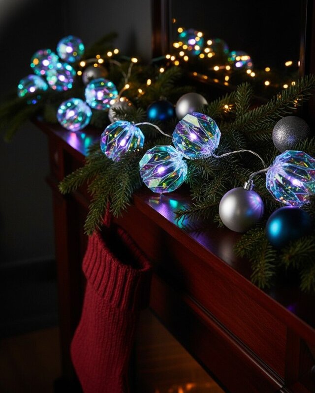 15 Cool White LED With Iridescent Geometric Spheres 2 Function | 2.1m — image 2