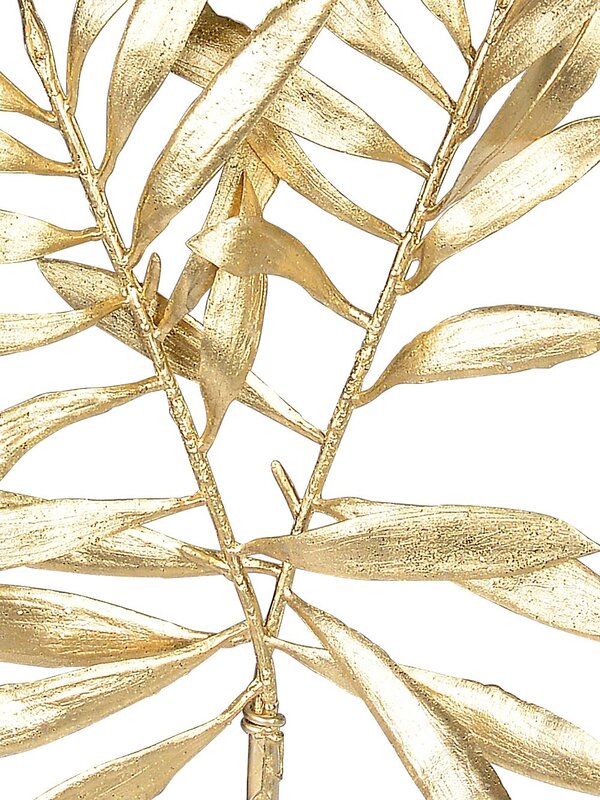 15cm Gold Thin Leaf Christmas Bush Branches Spray Clip Pick — image 4