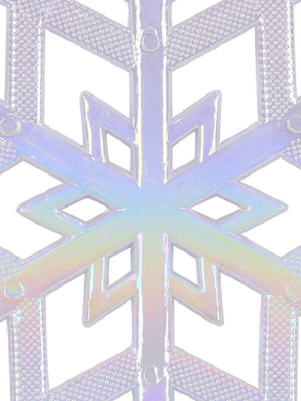 15cm Iridescent Gloss & Textured White Christmas Snowflake Ornament — image 4