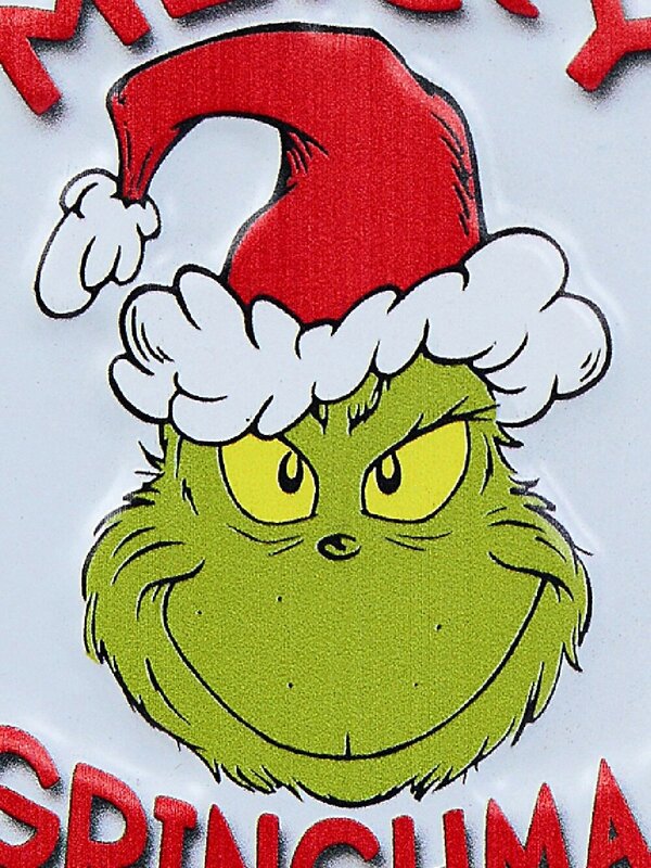 15cm Merry Grinchmas Hanging Metal Plaque — image 4
