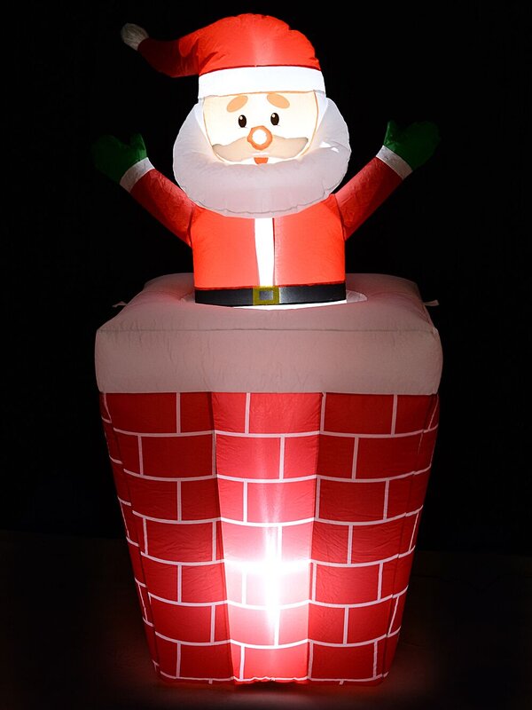 1.5m Santa Pop-Up Chimney | Animated LED Outdoor Inflatable — image 2