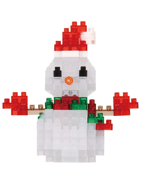 160 Piece Nanoblocks Traditional Snowman With Hat NBC_368 — image 3