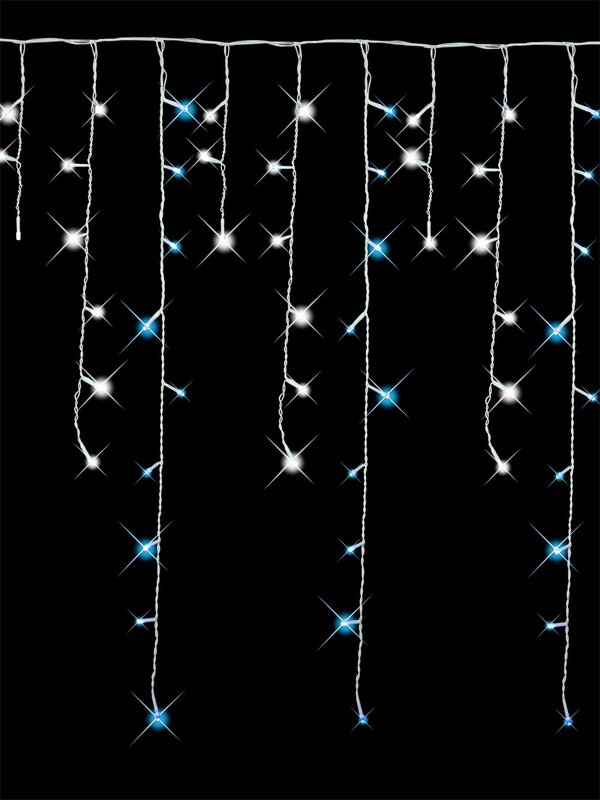 180 Blue & Cool White Superbright LED Icicle Light - 5.4m — image 2