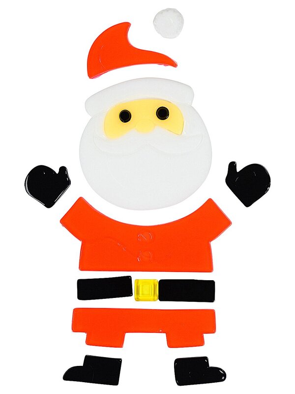 Santa Snowman & Ho Ho Ho Gel Window Cling | 18cm Removable Static Decals — image 3