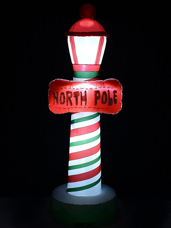 1.8m North Pole Street Lamp Illuminated Christmas Inflatable — image 2