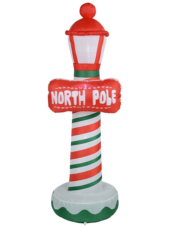 1.8m North Pole Street Lamp Illuminated Christmas Inflatable — image 3