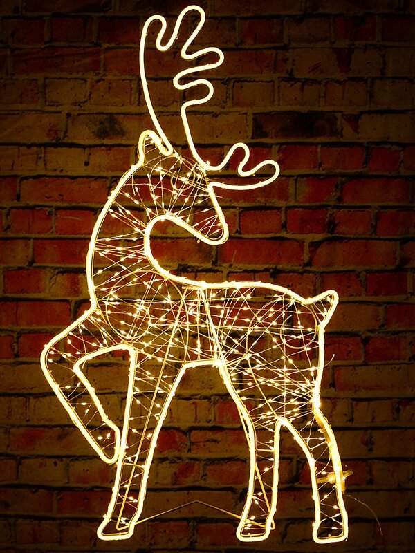 1m Radiant Standing Reindeer Outdoor Warm White Neon & String LED Display — image 5