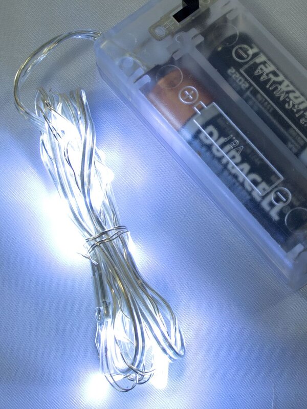 20 Cool White LED Micro Bulb Battery String Lights - 1m — image 4
