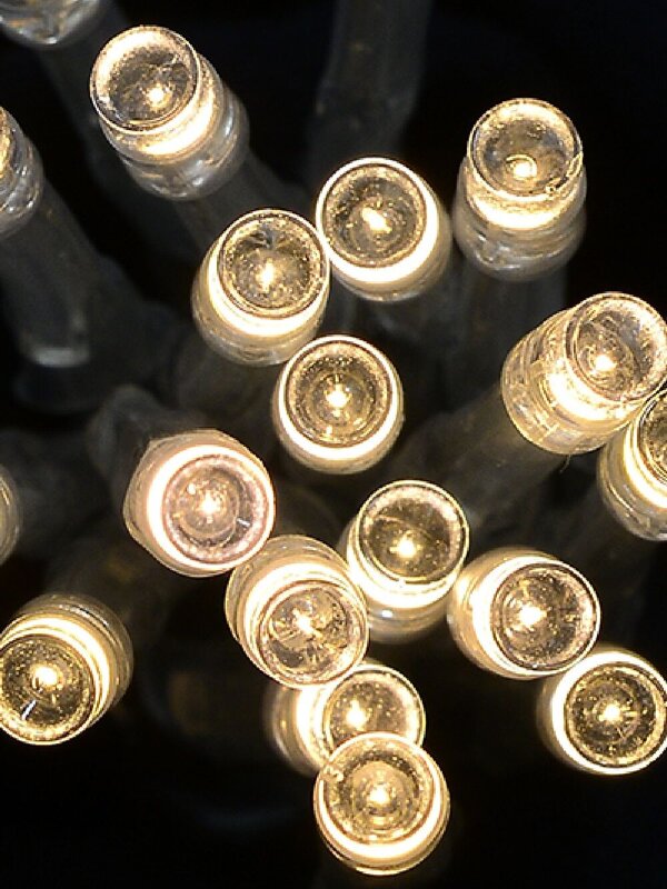 20 Warm White LED String Fairy Battery Lights With Static & Flash | 2.3m — image 2