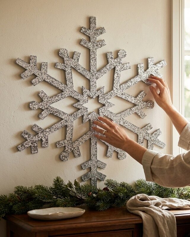 Imperial Silver & Laser Snowflake Large Display Ornament | 80cm — image 2
