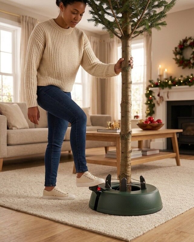 Pedal Operated Real Christmas Tree Stand 3.1L | For Live Trees Up To 2.2m — image 3