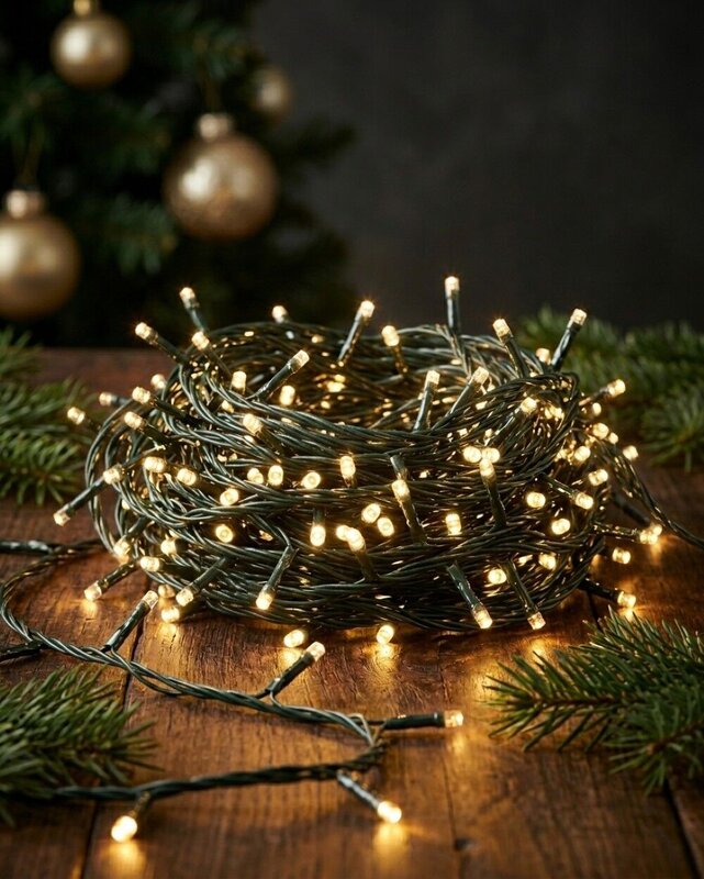 1000 Warm White LED String Fairy Lights 8 Function | 50m — image 2