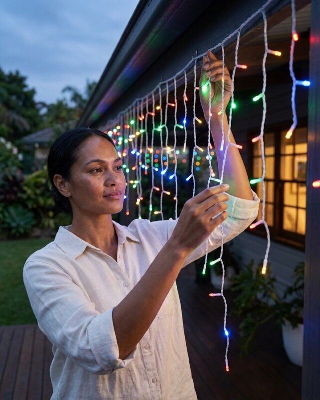 420 Multi Colour LED Icicle Lights 8 Function With Memory Hold | 10m — image 3