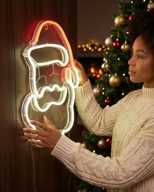41cm Radiant Santa Portrait Outdoor Red & White LED Neon Flex Display — image 3