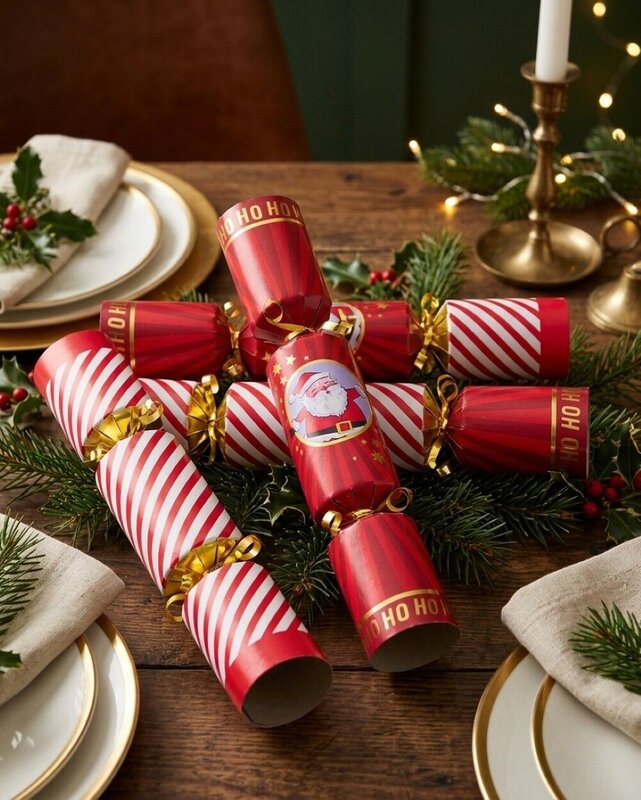 50x Jolly Santa & Candy Cane Stripe Christmas Bon Bons (Crackers) | 31cm — image 4