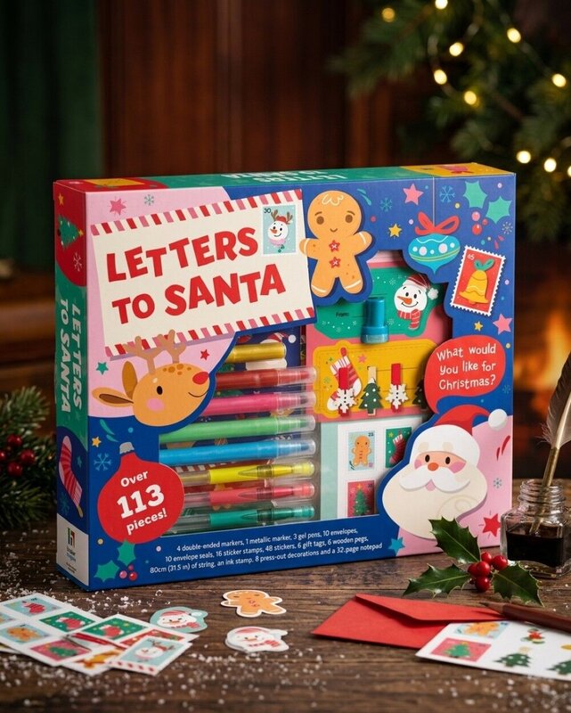 Deluxe Letters to Santa Stationery Activity Kit With Markers & Stickers — image 2