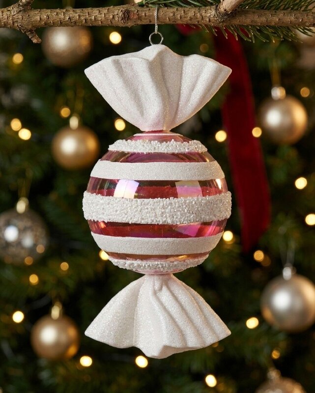 Whimsical Pink Iridescent Stripe Lolly Large Display Ornament | 30cm — image 2