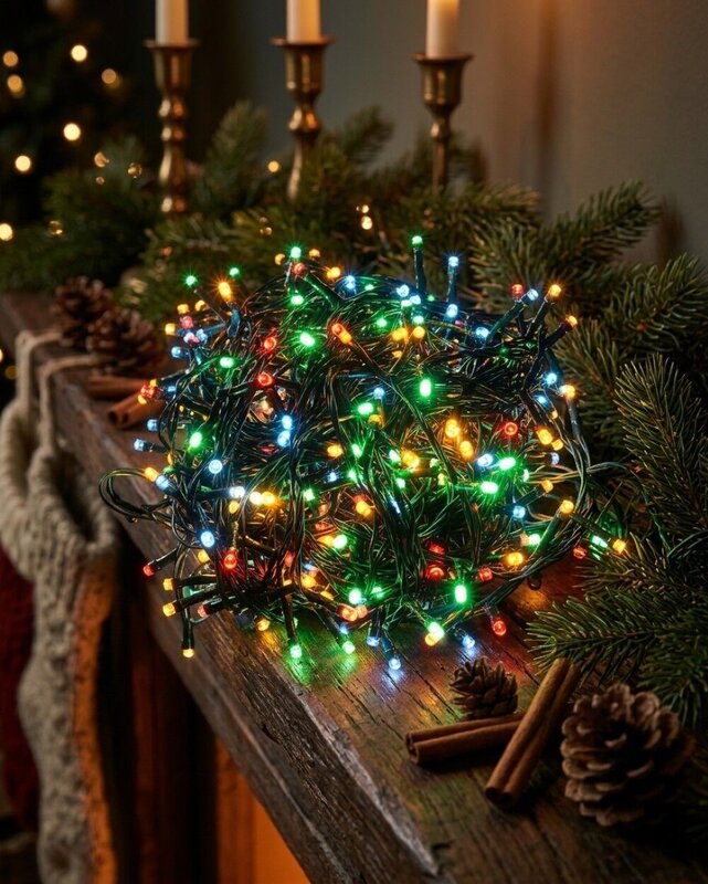 500 Multi Serene Colour LED String Fairy Lights 8 Function With Timer | 25m — image 2