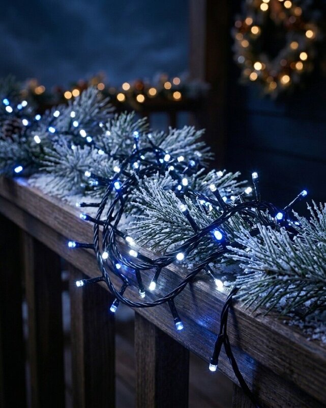 500 Blue & Cool White LED String Fairy Lights 8 Function With Timer | 25m — image 4