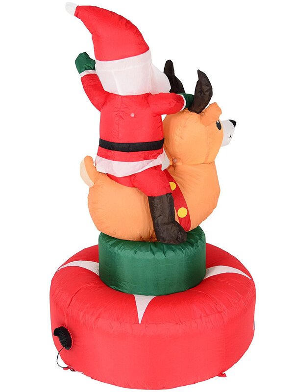 1.5m Santa Riding Mechanical Deer Bull | Animated LED Outdoor Inflatable — image 5