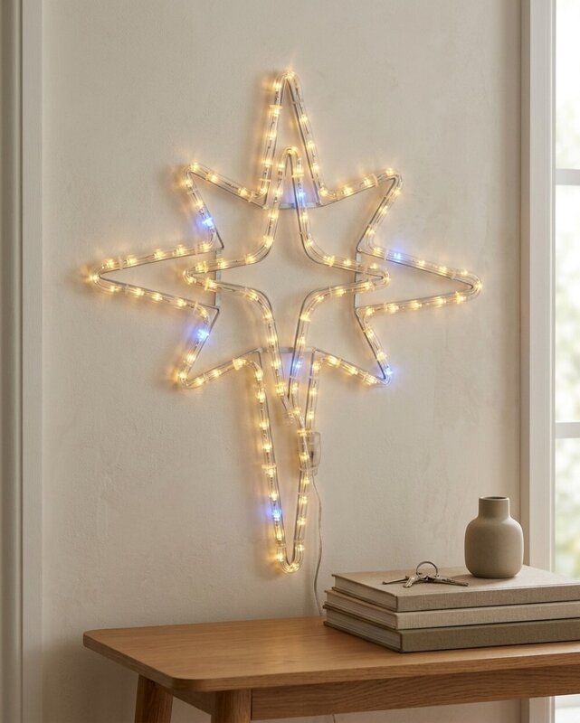 58cm Dynamic Warm & Cool White LED Star Of Bethlehem Outdoor Motif — image 4