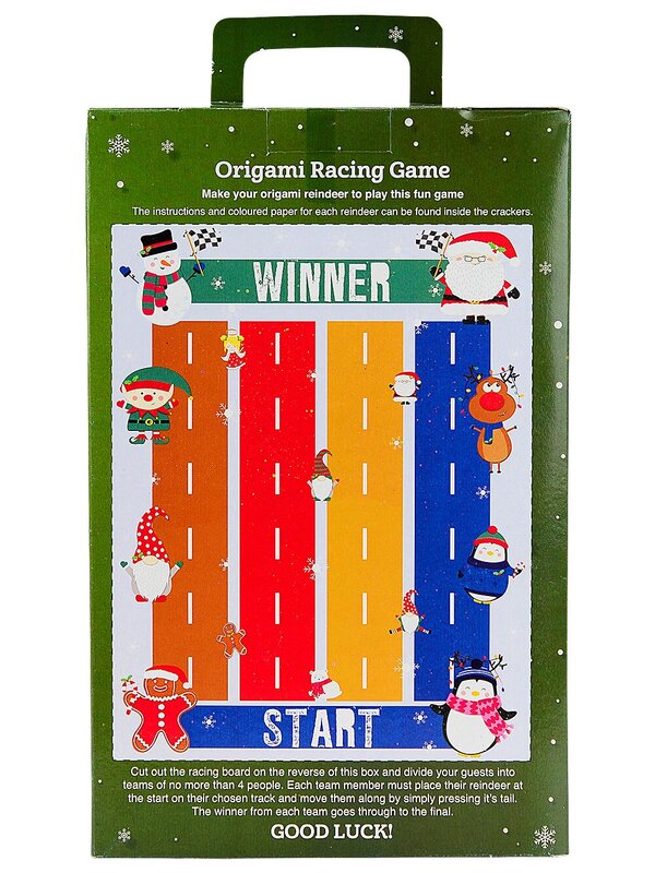 12x Snowy Midnight Town Scene Red Christmas Bon Bons (Crackers) | 30cm — image 3