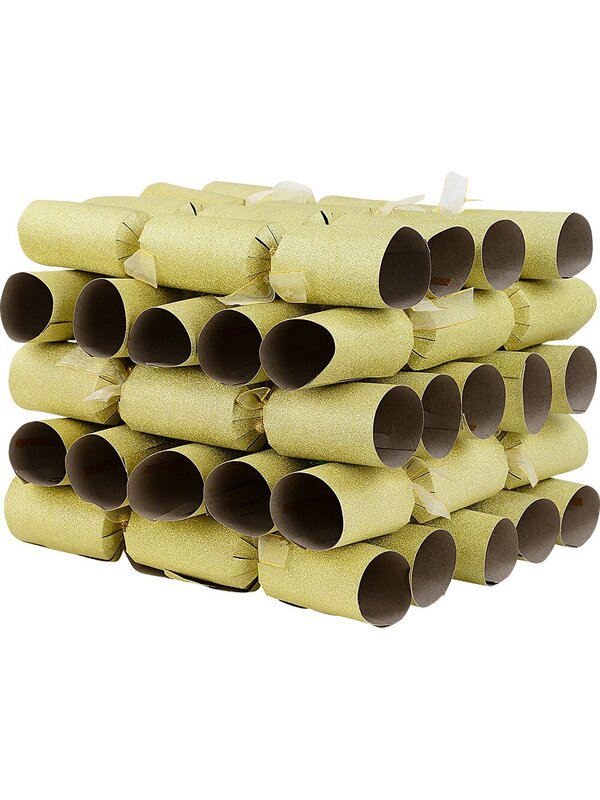 25x Luxury Champagne Gold Glitter Christmas Bon Bons (Crackers) | 34cm — image 6