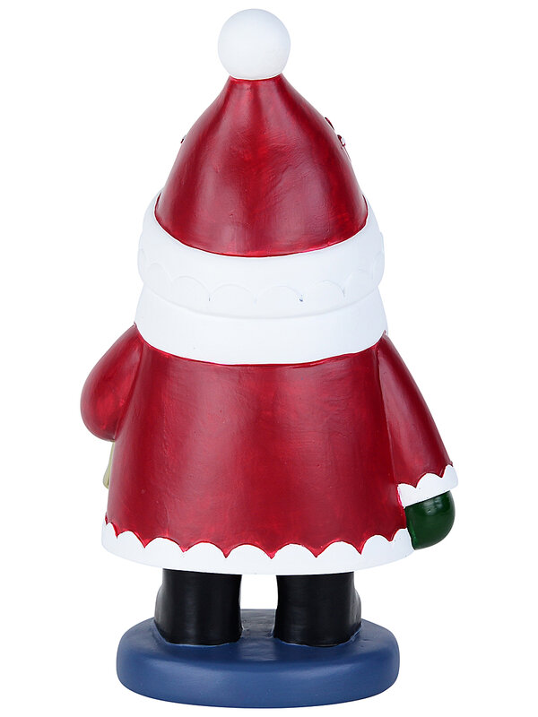 Whimsical Nordic Santa With Gold Bell Tabletop Figurine | 20cm