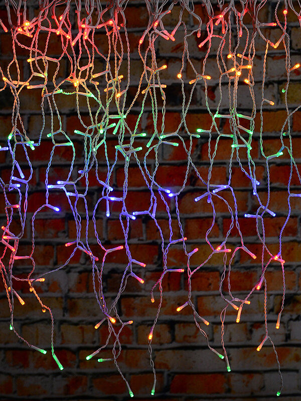 1000 Multi Colour LED Icicle String Lights 8 Function With Timer | 30m