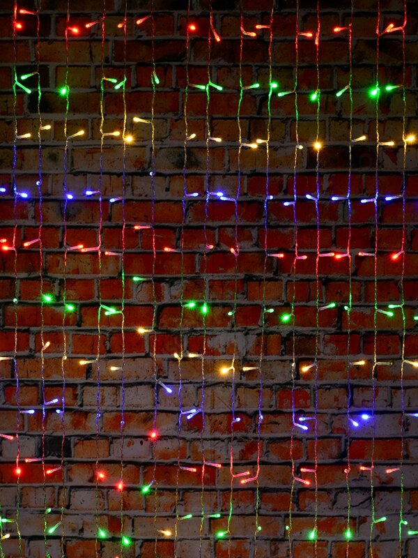280 Multi Colour LED Curtain Light 8 Function With Timer | 2m x 2m