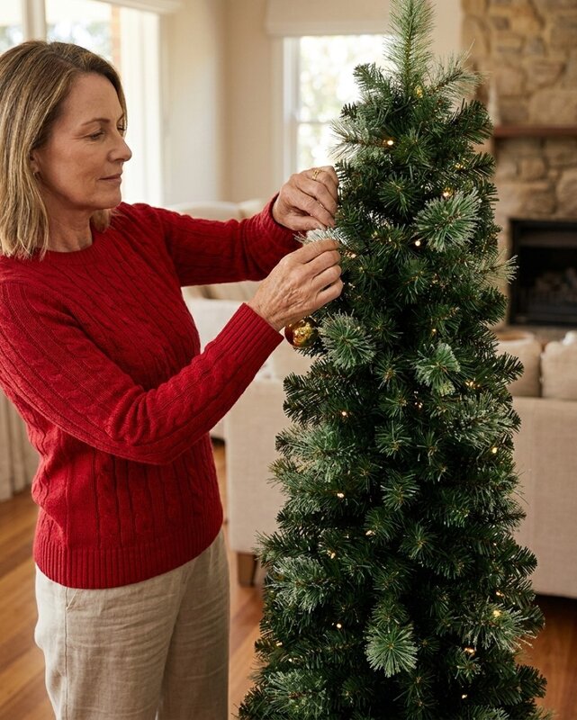 2.3m Montane Pencil Slim Cashmere Dual Tip Christmas Tree | 691 Tips — image 3